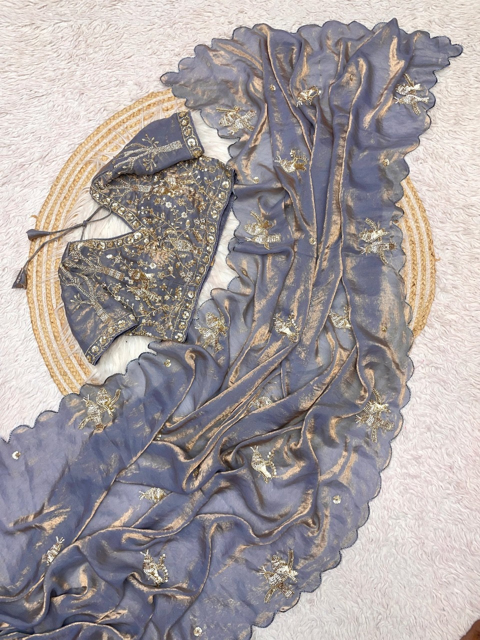 Perrot design space silk  saree