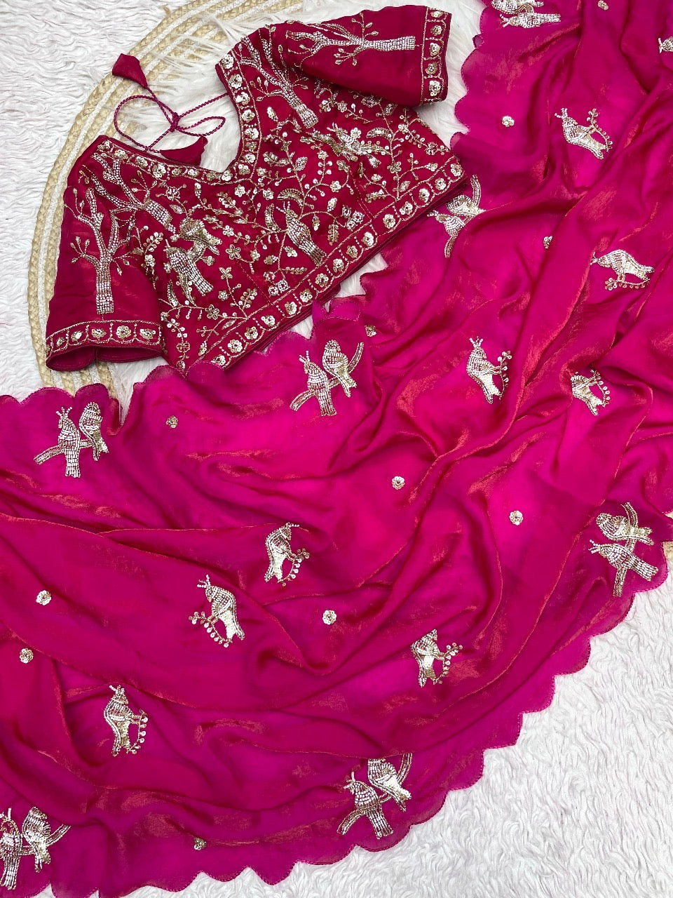 Perrot design space silk  saree