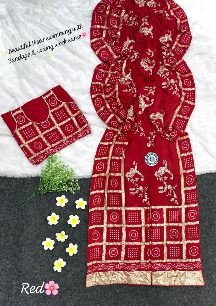 Golden Cherod Silk Designer Saree ✨