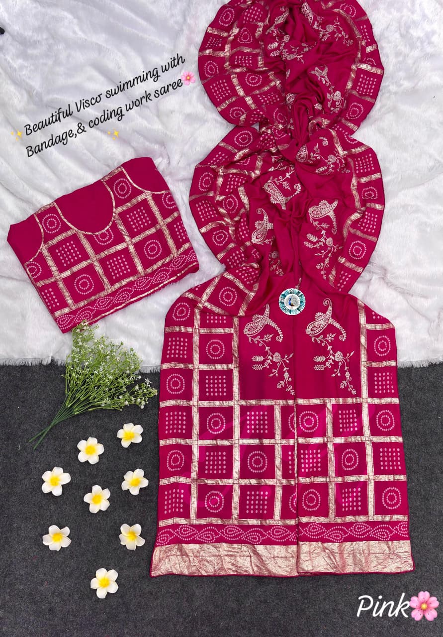 Golden Cherod Silk Designer Saree ✨