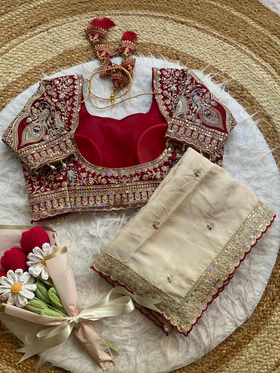 Embroidered Rangoli Silk Designer Saree ✨