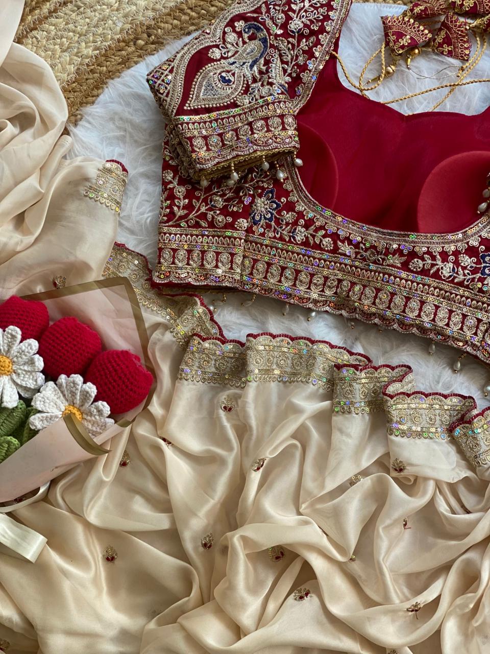 Embroidered Rangoli Silk Designer Saree ✨