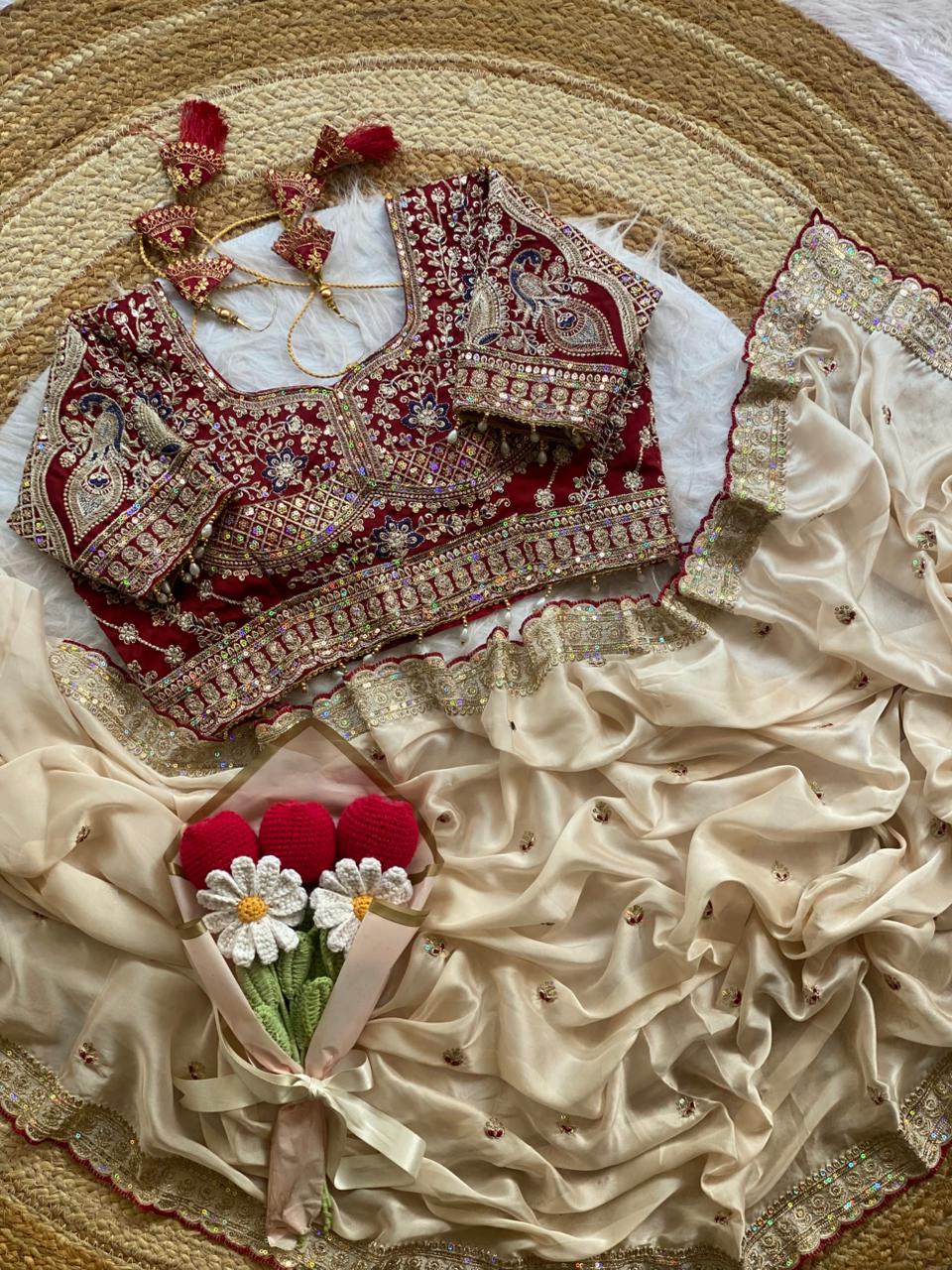 Embroidered Rangoli Silk Designer Saree ✨