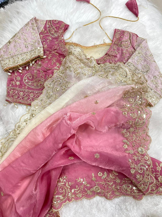 Premium Shining Space Silk Saree