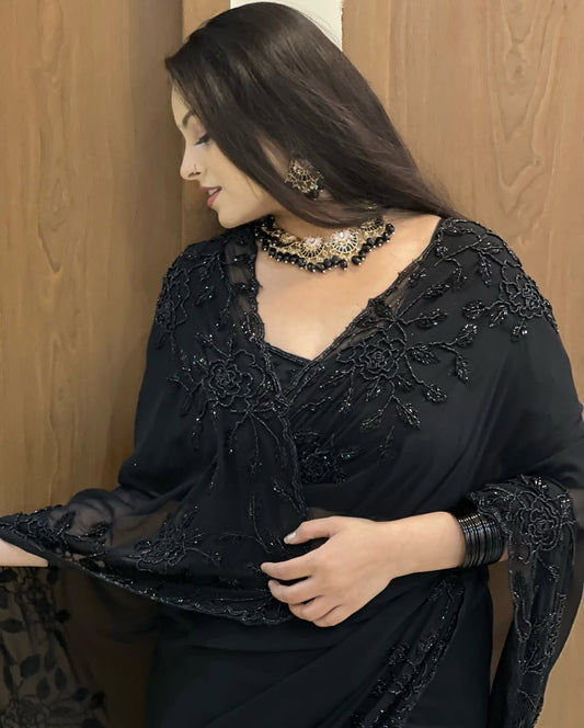 Rinkal Fox Georgette Designer Saree ✨