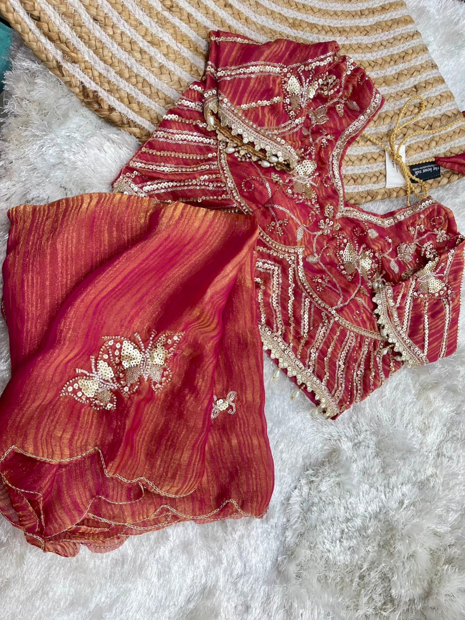 Fendy Satin Zari Designer Saree ✨