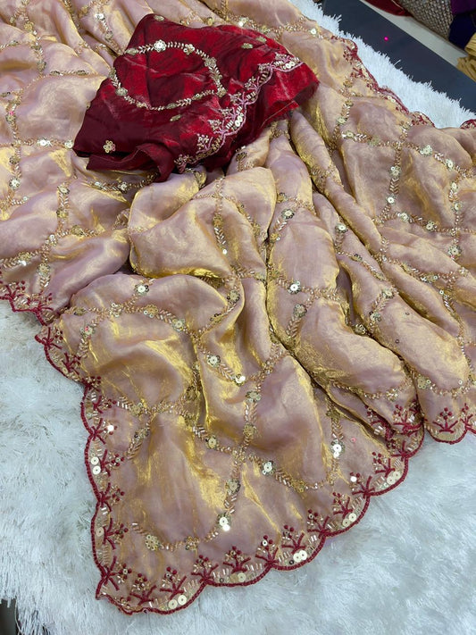 Hand Finish Designer Saree – Single Hit Collection ✨