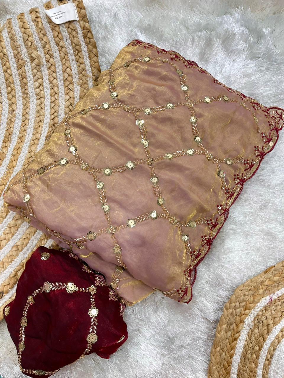 Hand Finish Designer Saree – Single Hit Collection ✨
