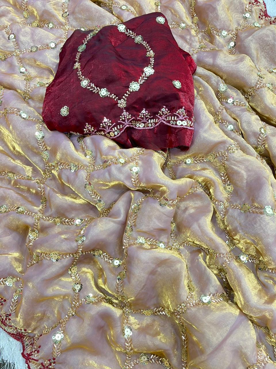 Hand Finish Designer Saree – Single Hit Collection ✨