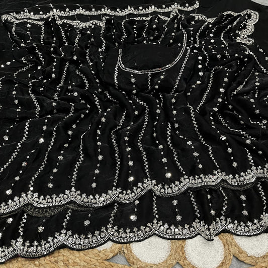 Gauri Fandy Satin Silk Designer Saree ✨