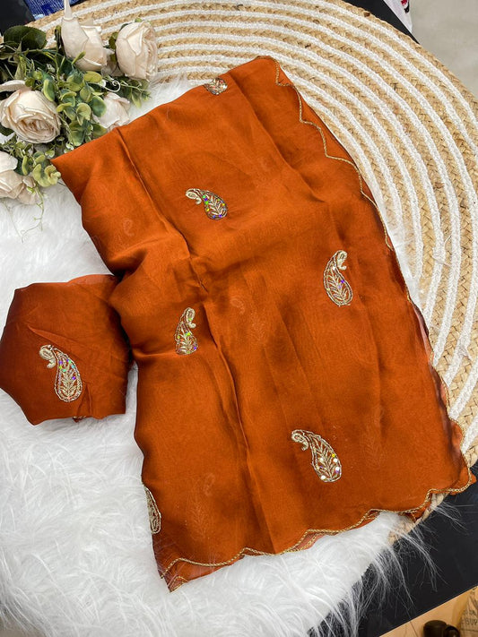 Rangoli Silk Sequin Designer Saree ✨