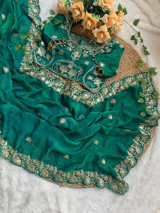 Celestial Shine Space Silk Saree ✨