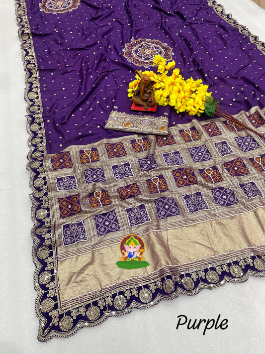 Dola Silk Handwork Designer Saree ✨