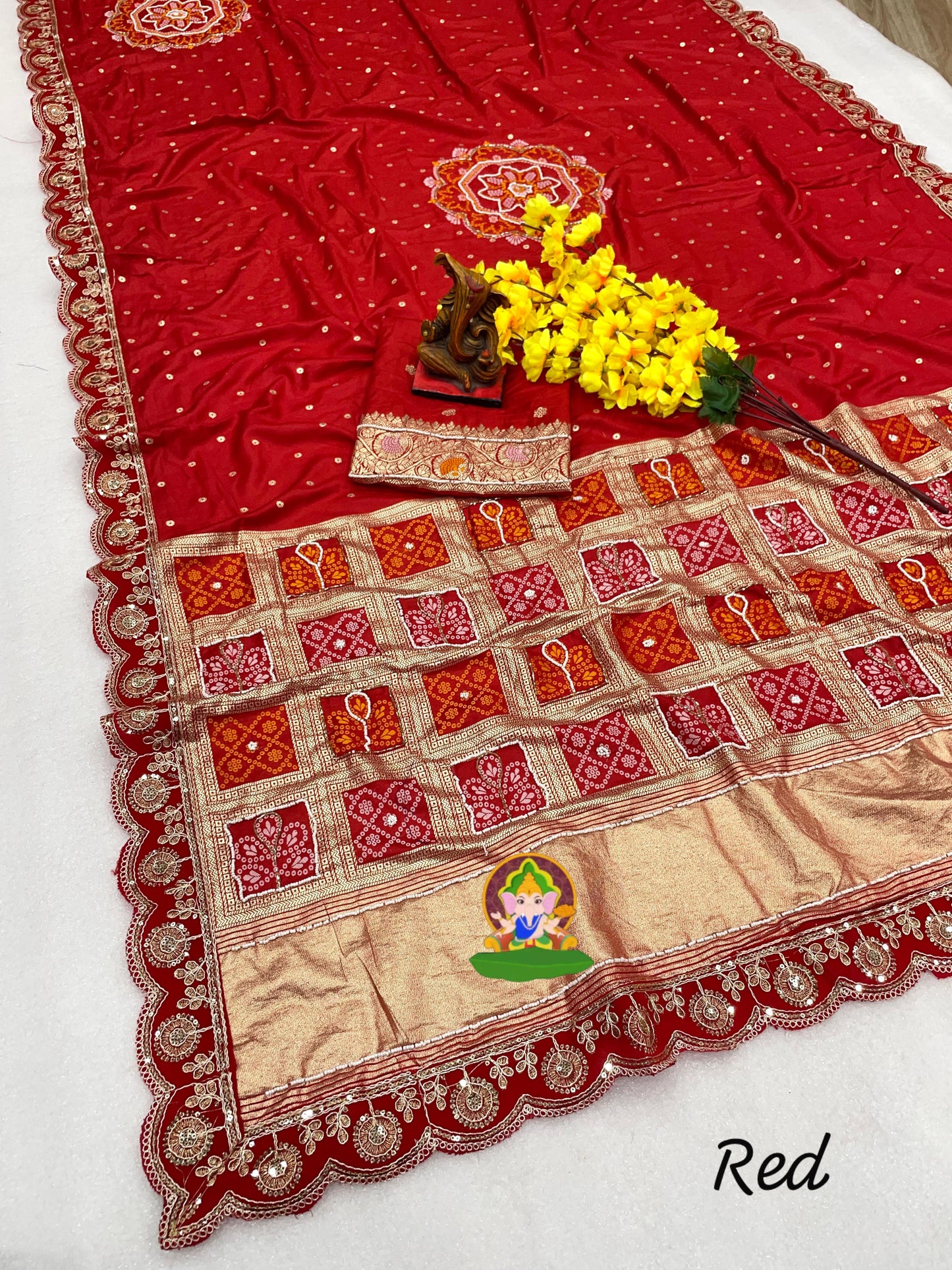 Dola Silk Handwork Designer Saree ✨