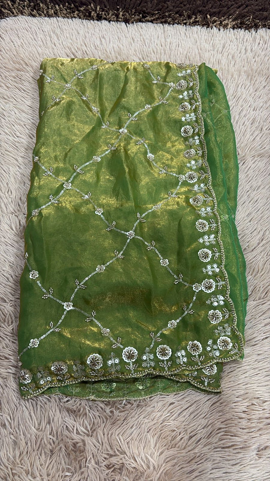 Joya Fendy Satin Designer Saree ✨